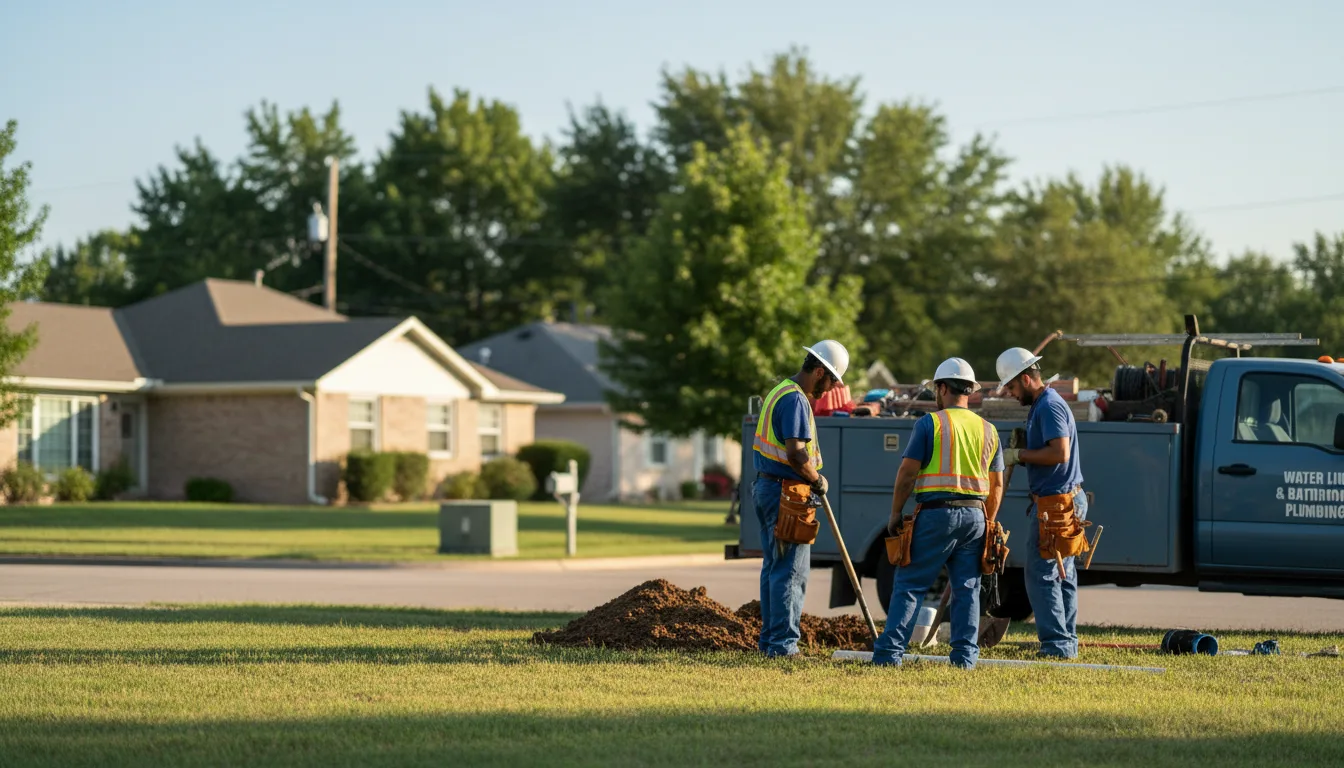 Residential water line and bathroom plumbing service in Troutdale, VA